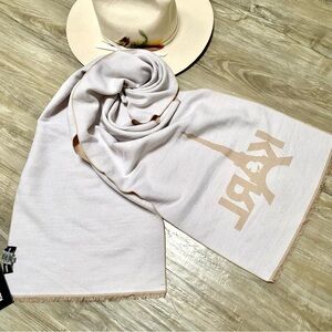 NEW SIMONS Karl LAGERFELD 2 in 1 reversible scarf w cottagecore vibe